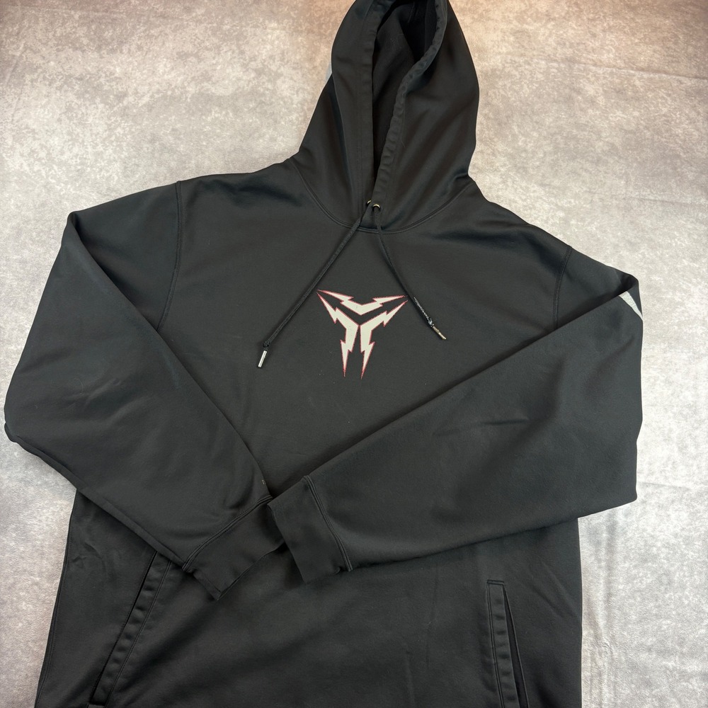 Nike Kobe Hoodie Mens XXL Black Therma Fit Lightning Bolt Pullover Sweatshirt